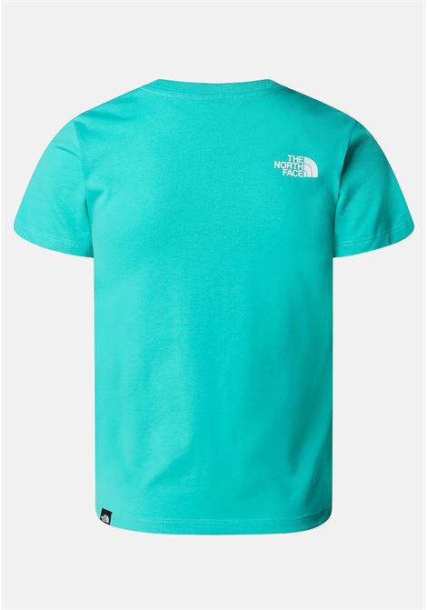 Aqua green baby girl t-shirt with contrasting logo THE NORTH FACE | NF0A87T4PIN1PIN1